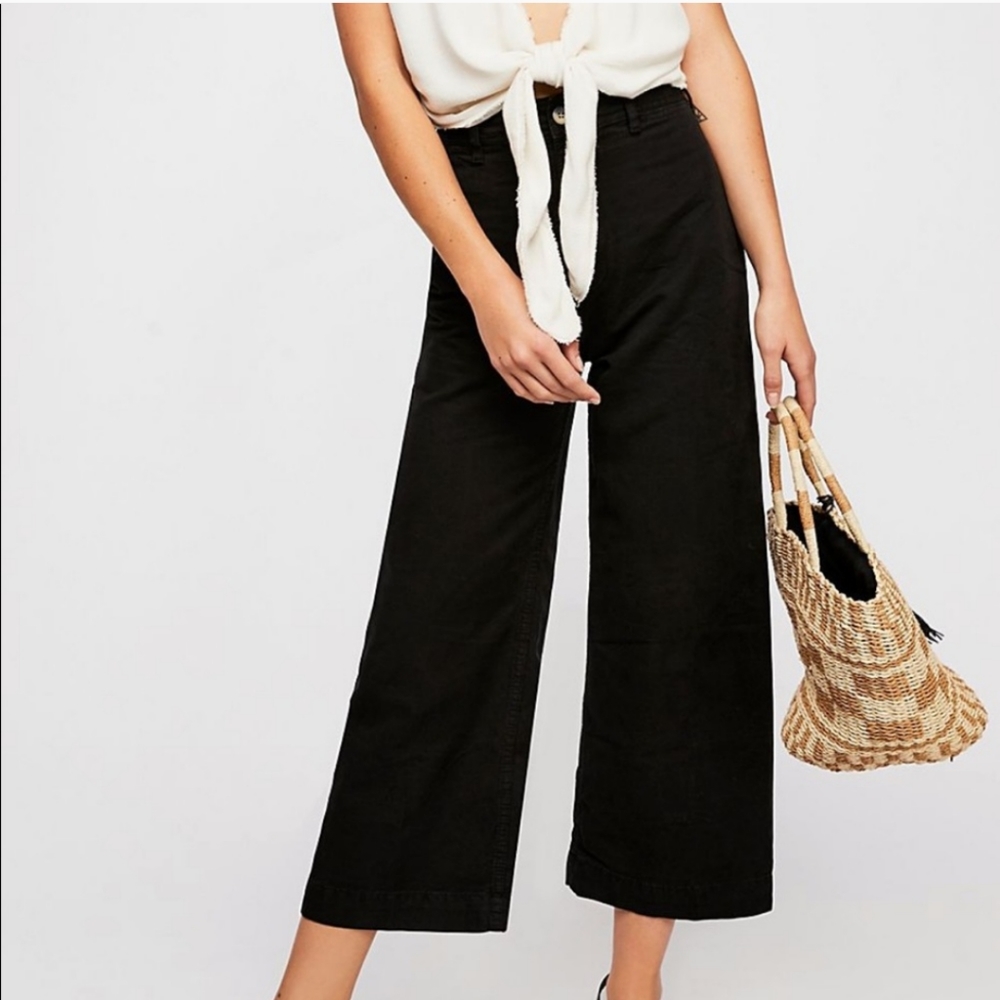 NEW-Free people Patti highwaist cropped pants
